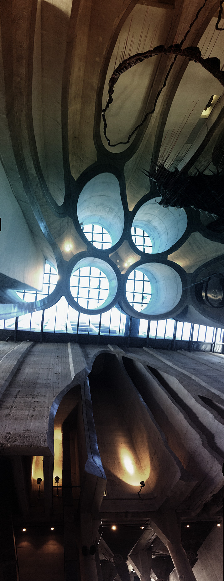 Zeitz Mocaa - The atrium which features the grain silo tubes