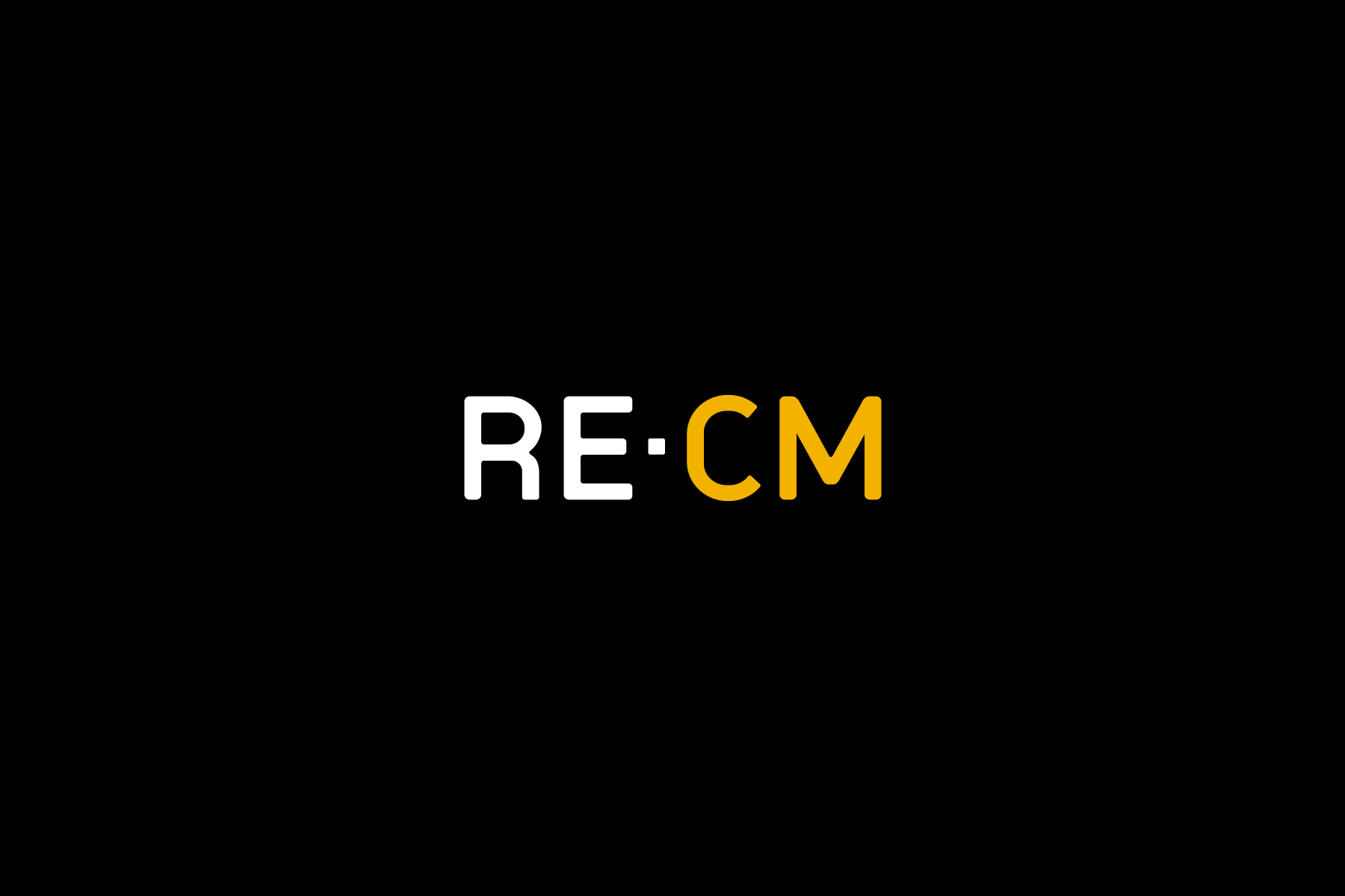 RE•CM came to Firedog with a garish identity (In silver and orange) which did not convey their values. Our first step was to redefine the logotype and create a confident and serious colour palette.