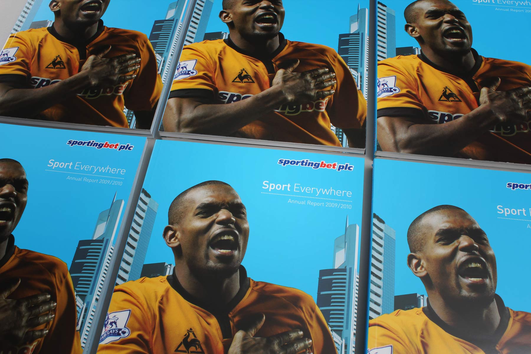The cover of the report shows the Wolverhampton strip and Sportingbet sponsorship - A key promotional part of the brand.