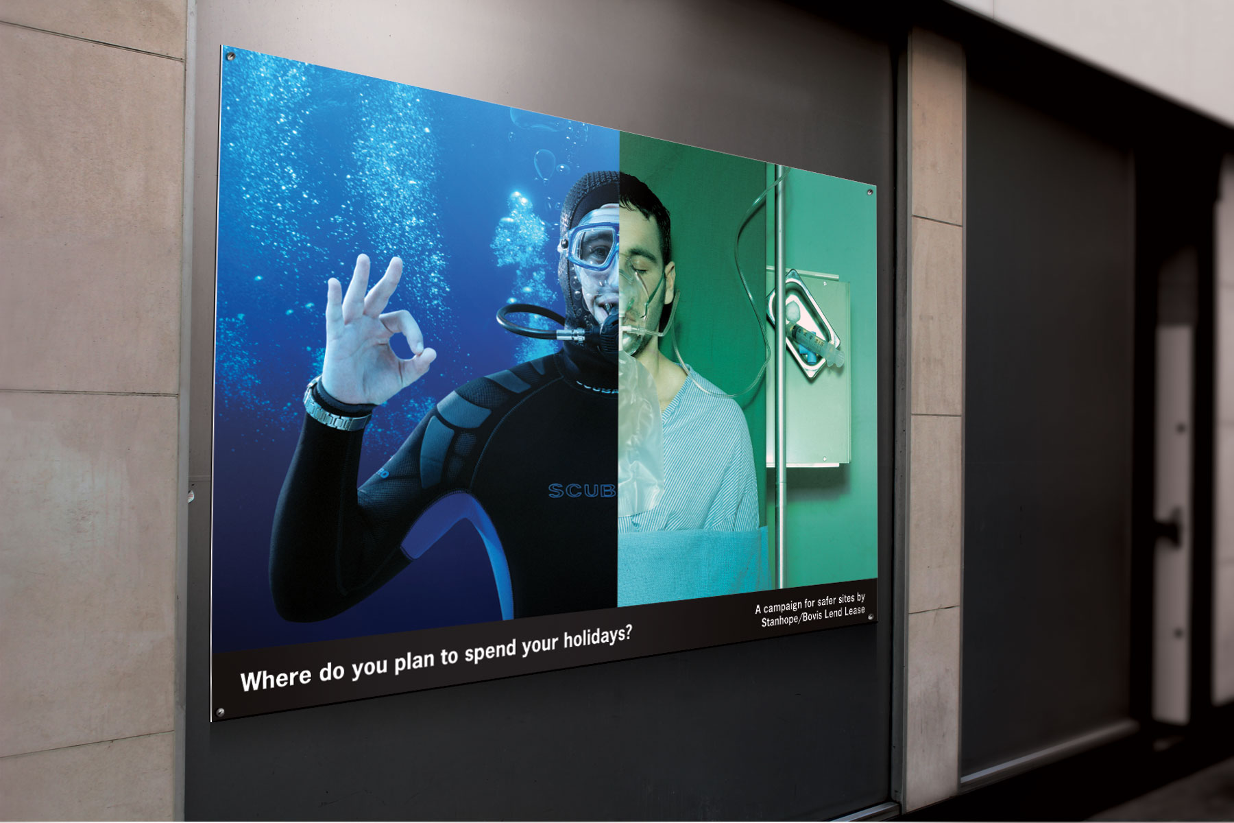 The advertising media was applied to a myriad of applications, from small A2 format block mounted posters in canteens to much larger billboard format.