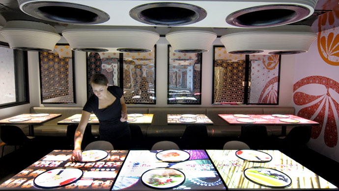 Interactive table screens