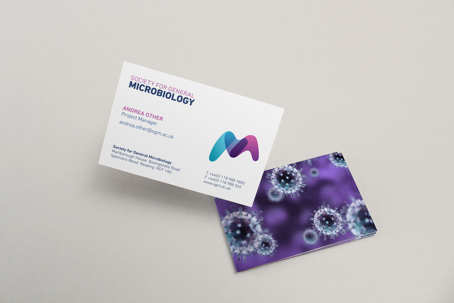 The business card demonstrates how the brand can be distilled into a more corporate environment.