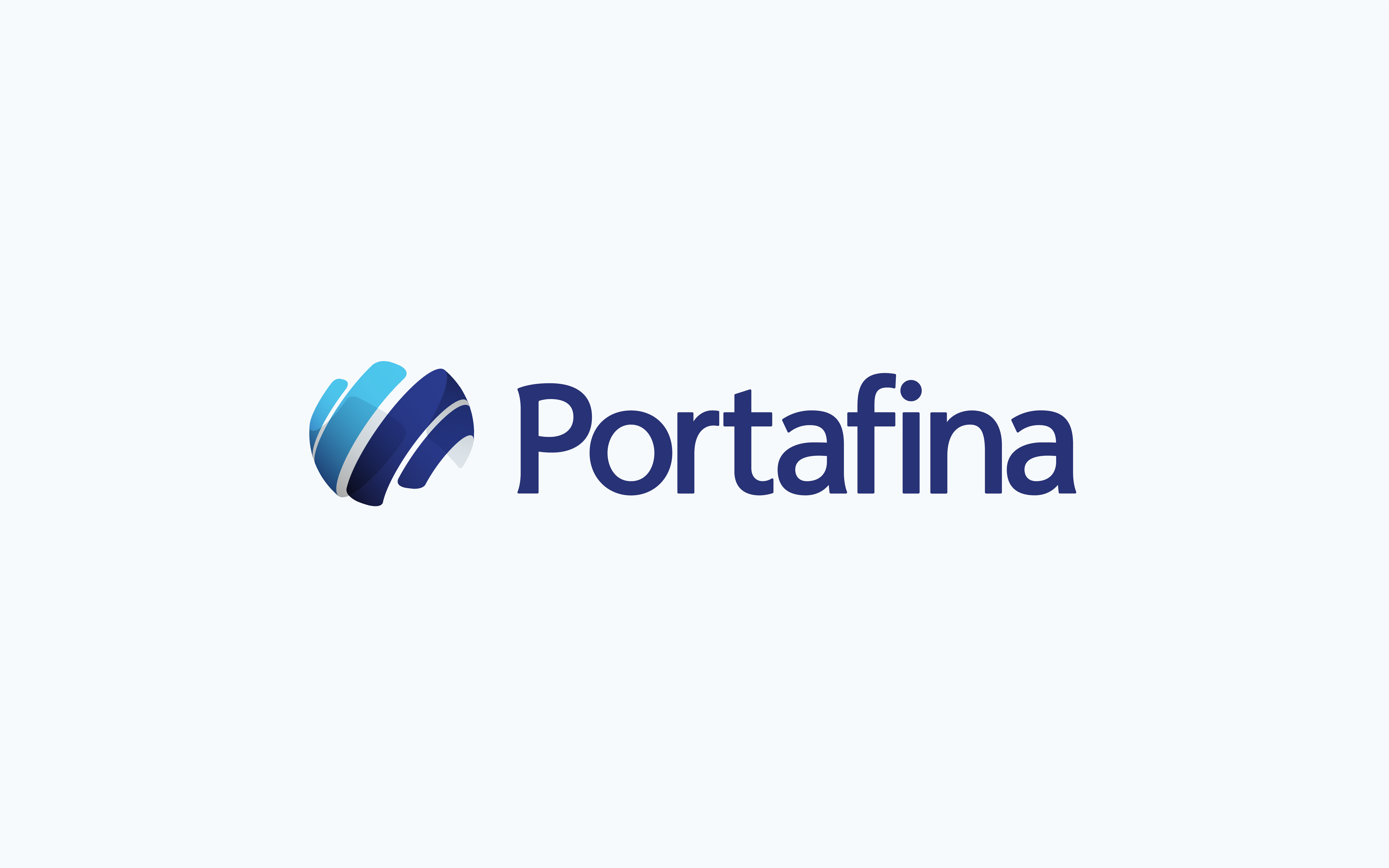 The Portafina brand features a structurally interesting symbol combined with clean, custom typography.