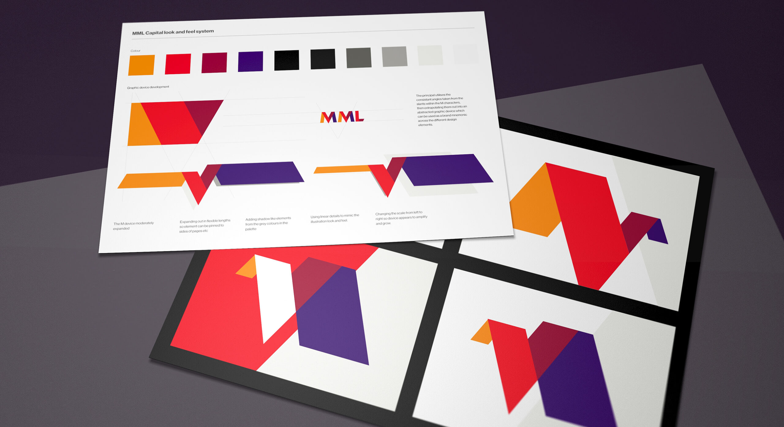 The brand visual identity is supported by secondary graphic assets. These are used in print applications such as stationery, communications and PPT design. 