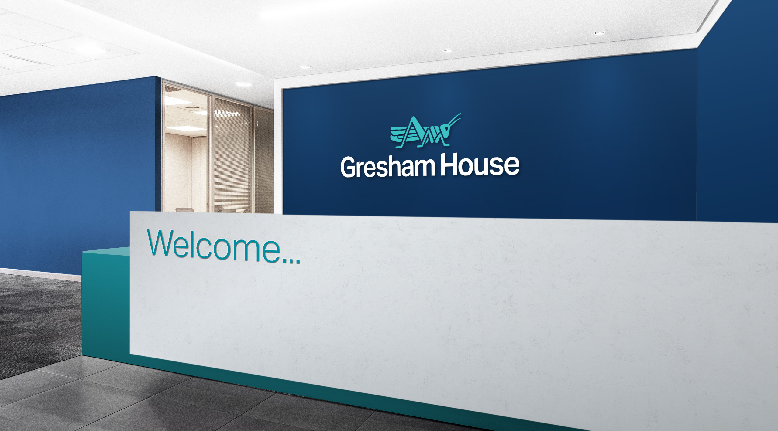 Using colour to create a lighter brand aesthetic. The dark blue anchors the more primary teal.