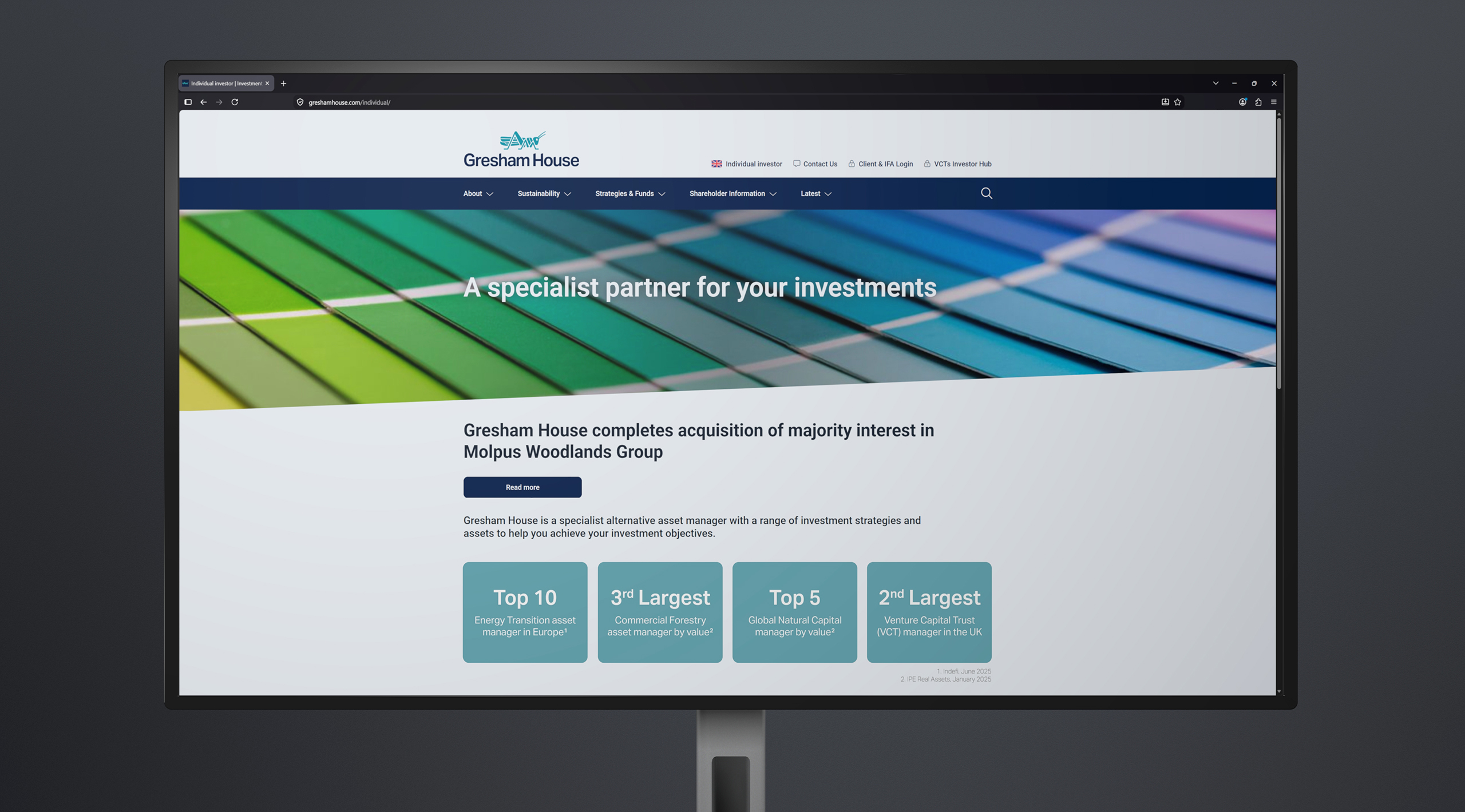 Whilst the website design was outside of our remit - We provided assistance in the roll out of a newly refreshed website.